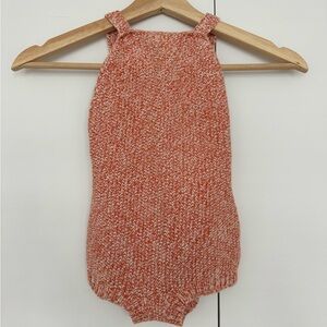 Misha And Puff Orange Knit Bodysuit